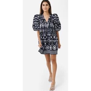 Hunter Bell NYC Jenkins Puff Sleeve Mini Dress Size XS